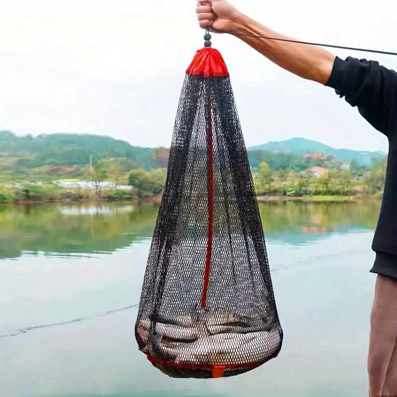 Fish Net Handle - Nylon fishing net bag - Portable