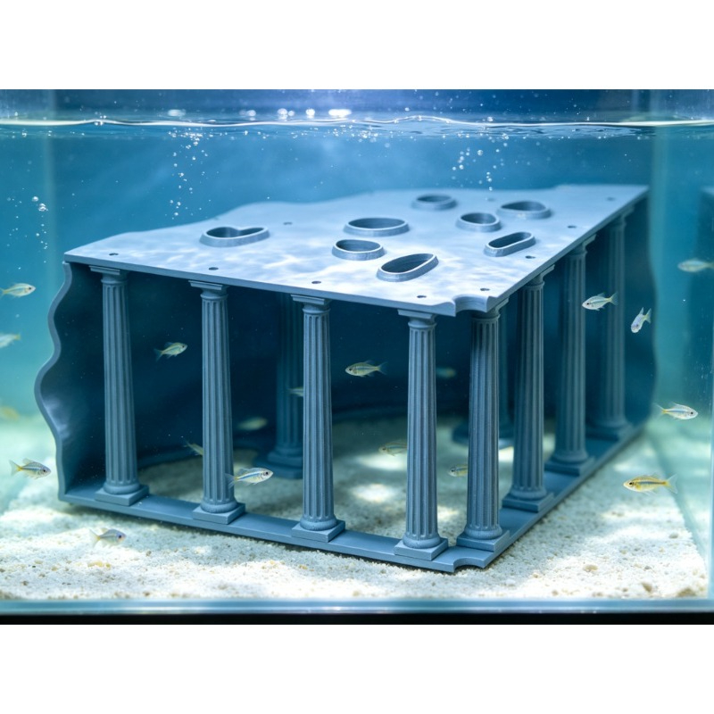 Aquarium Fish Elevator - PETG Roman Column Cave Aquarium Ornament