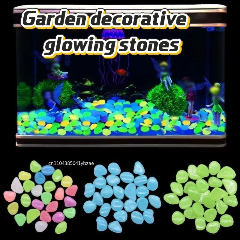 Aquarium Fish Store - 100-1000 Pcs Luminous Rock, Stone Luminous