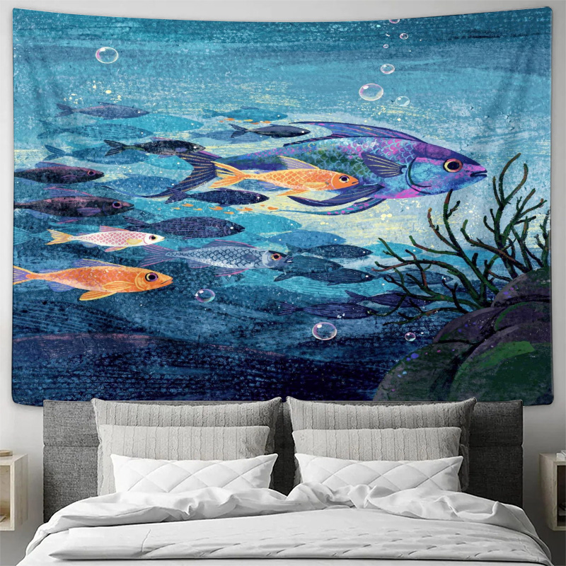 Vibrant Ocean Fish Wall Tapest - Aquarium Fish Under 100 recension och pris