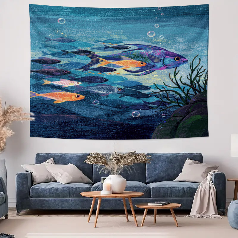 Vibrant Ocean Fish Wall Tapest - Aquarium Fish Under 100 recension och pris