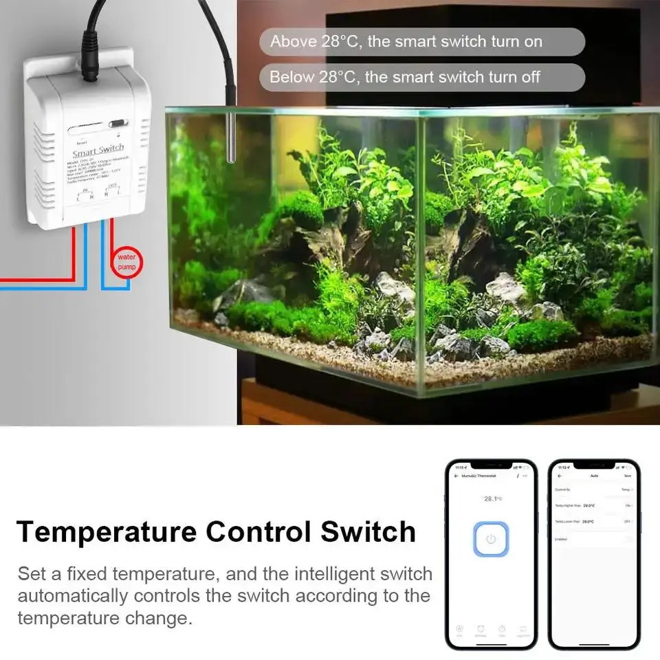 Tuya Wifi 16A/20A Smart Temper - Aquarium Fish Store recension och pris