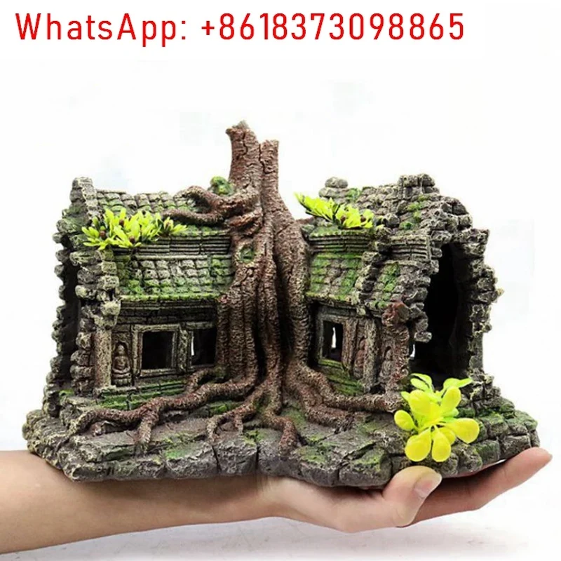 Resin Tree House Wooden Aquari - Aquarium Fish Accessories recension och pris