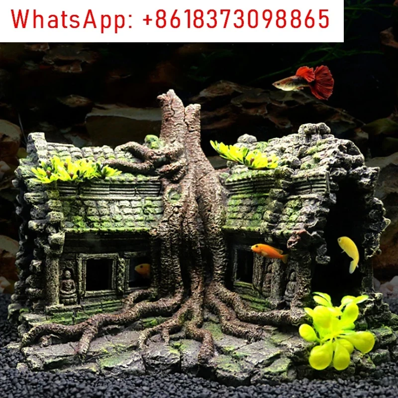 Resin Tree House Wooden Aquari - Aquarium Fish Accessories recension och pris
