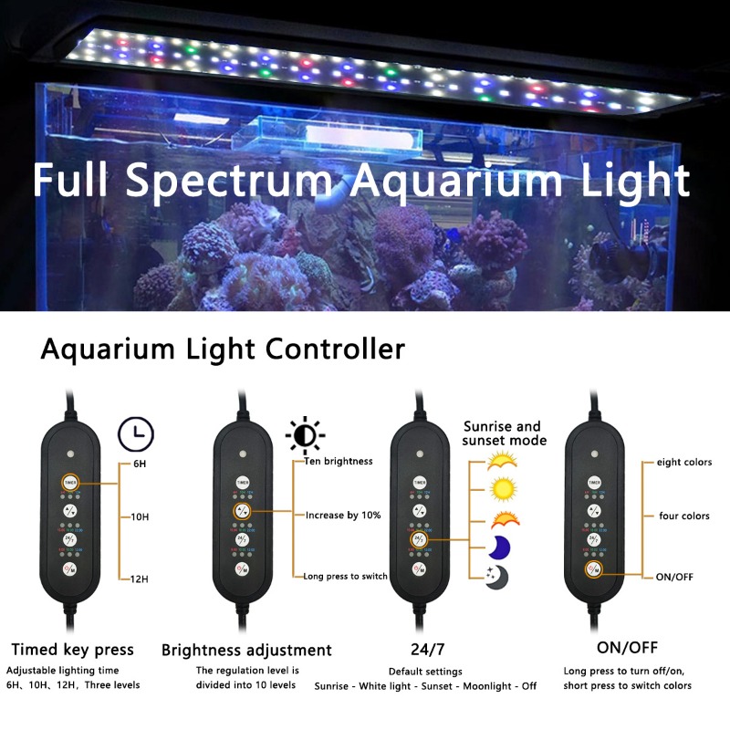 LED Fish Tank Light Full Spect - Aquarium Fish Light Lamp recension och pris