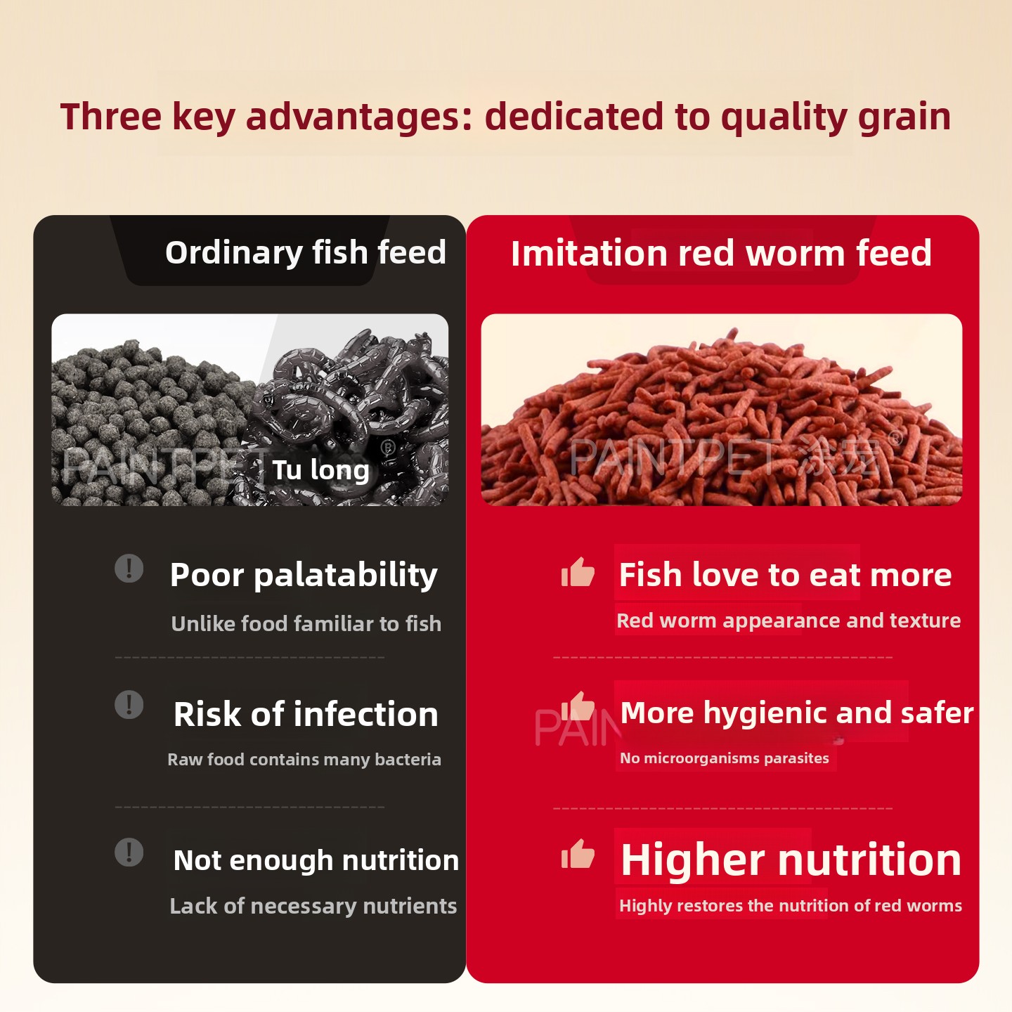 PAINTPET Bio-Mimetic Bloodworm - Aquarium Fish Eggs recension och pris