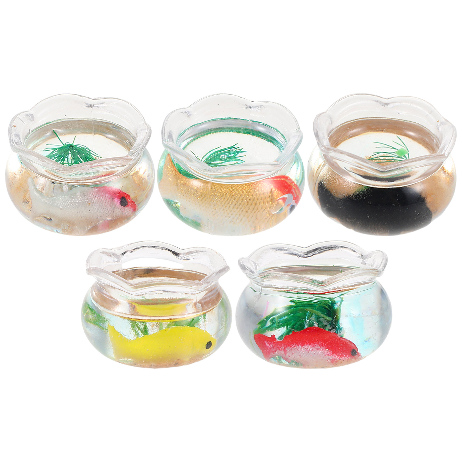 5Pcs Miniature Fish Bowl Small - Aquarium Fish Goldfish recension och pris